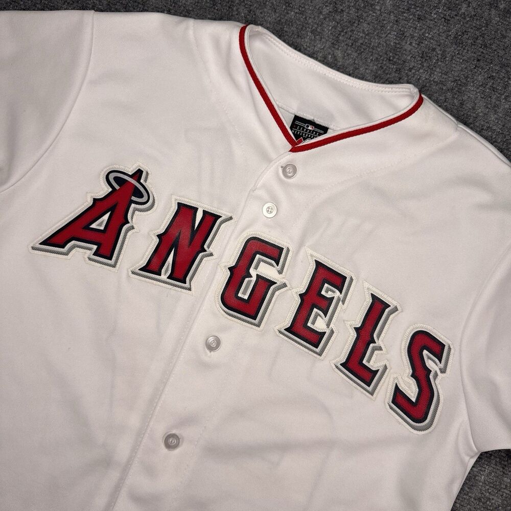 Majestic Los Angeles Angels Baseball Home Jersey #27 Mike Trout Mens Size M